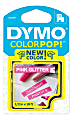 DYMO® ColorPop Labeler D1 Tape, 1/2" x 10', White/Pink