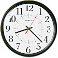 Howard Miller Alton Wall Clock - Analog - Quartz - White Main Dial - Black/Plastic Case - Satin Finish 1 thumbnail image