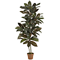 Nearly Natural 5'H Real-Touch Silk Cordyline Plant With Pot, Green 1 thumbnail image