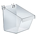 Azar Displays Plastic-Molded Buckets, 8"L x 9"W x 9"H, Clear, Pack Of 4 Buckets 1 thumbnail image
