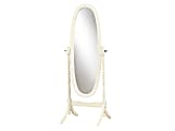 Monarch Specialties Sara Oval Mirror, 59"H x 23"W x 20"D, White