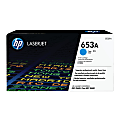 HP 653A Cyan Toner Cartridge, CF321A