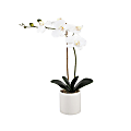 Realspace® 18-1/2"H Real Touch Orchid In Ceramic Pot, White 1 thumbnail image