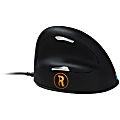 R-Go Break Wired Medium Vertical Ergo Mouse, Black