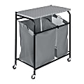 Honey Can Do Uneven Sorter With Ironing Board, 33”H x 16”W x 31”D, Gray 1 thumbnail image