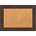 Amanti Art Cork Bulletin Board, 29" x 21", Natural, Wildwood Brown Wood Frame