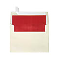 LUX Invitation Envelopes, A7, Peel & Stick Closure, Natural/Red, Pack Of 500