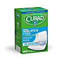 CURAD® Sterile Nonstick Adhesive Pads, 2" x 3", White, 20 Bandages Per Pack, Case Of 12 Packs