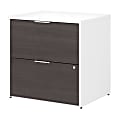 Bush Business Furniture Jamestown 29-2/3"W Lateral 2-Drawer File Cabinet, Storm Gray/White, Standard Delivery