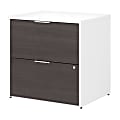 Bush Business Furniture Jamestown 29-5/7"W x 23-2/3"D Lateral 2-Drawer File Cabinet, Storm Gray/White, Standard Delivery