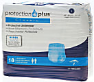 Protection Plus Classic Protective Underwear, Large, 40 - 56", White, 18 Per Bag, Case Of 4 Bags