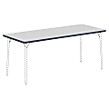 Lorell® Classroom Rectangular Activity Table Top, 72"W x 30"D, Gray Nebula/Navy