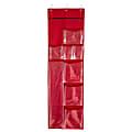 Honey Can Do Over-The-Door Wrapping Paper Organizer, 64" x 18-1/2", Red