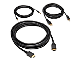 Tripp Lite HDMI KVM Cable Kit - 4K HDMI, USB 2.0, 3.5 mm Audio (M/M), Black, 10 ft. - Video / audio / data cable kit - 10 ft - black - molded, 4K support 1 thumbnail image