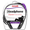 Maxell HP200MIC 199929 Headset - Mini-phone (3.5mm) - Wired - Ear-cup - 6 ft Cable - Black