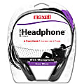 Maxell HP200MIC 199929 Headset - Mini-phone (3.5mm) - Wired - Ear-cup - 6 ft Cable - Black 1 thumbnail image