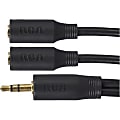 Technicolor RCA Audio Cable - 6 ft RCA Audio Cable for Headphone, Audio Device - First End: 1 x RCA Male Stereo Audio - Second End: 2 x RCA Female Stereo Audio - Black