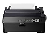 Epson LQ-590II NT 24-pin Dot Matrix Printer - Monochrome - Energy Star - 584 cps Mono - 8.50" Width x 11" Length - USB - Parallel - Serial - Fast Ethernet