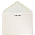 The Occasions Group Stationery Note Cards, 4 1/2" x 6 1/4"W, Flat, 3-Step Embossed Panel, Ecru Matte, Box Of 25 1 thumbnail image