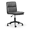 Glamour Home Avak Ergonomic Faux Leather Mid-Back Adjustable Task Chair, Gray 1 thumbnail image