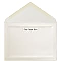 The Occasions Group Stationery Note Cards, 4 1/2" x 6 1/4"W, Folded, 3-Step Embossed Panel, Ecru Matte, Box Of 25