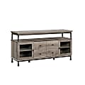 Sauder® Canal Street Entertainment Credenza For 60" TVs, 30"H x 60"W x 18"D, Northern Oak/Dark Metal