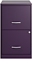 Realspace® SOHO Smart 18"D Vertical 2-Drawer File Cabinet, Purple 1 thumbnail image