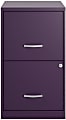 Realspace® SOHO Smart 18"D Vertical 2-Drawer File Cabinet, Purple