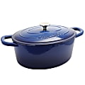 Crock-Pot Artisan 7-Quart Cast Iron Dutch Oven, Sapphire Blue