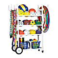 Champion Sports Heavy-Duty All-Terrain Cart, 59"H x 19"W x 53"D, White 1 thumbnail image