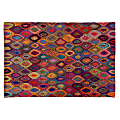 Baxton Studio Addis Handwoven Fabric Area Rug, 63” x 90-5/8”, Multicolor