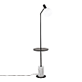 LumiSource Ana Floor Lamp, 73"H, White/Black