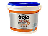 Gojo® Fast Towels Hand/Surface Cleaner - 9" Width x 10" Length - White - 225 Tub - 1 Each 1 thumbnail image