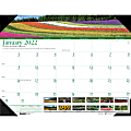 House of Doolittle EarthScapes Gardens Desk Pad - Julian Dates - Monthly - 1 Year - January 2022 till December 2022 - 1 Month Single Page Layout - 22" x 17" Sheet Size - 3.06" x 2.25" Block - Desk Pad - White