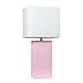 Lalia Home Lexington Table Lamp, 21"H, White/Blush Pink