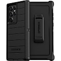 OtterBox Defender Series Pro Rugged Carrying Case (Holster) Samsung Galaxy S22 Ultra Smartphone - Black - Bacterial Resistant Exterior, Drop Resistant, Scrape Resistant, Dirt Resistant Port, Dust Resistant Port, Lint Resistant Port - Holster