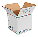 United States Post Office Shipping Boxes, 8" x 8" x 8", White/Blue/Red, Pack Of 20 Boxes 1 thumbnail image