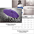 Black & White Spiral Wall Calendar