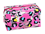 Office Depot® Brand Poly Pencil Pouch, 4" x 7", Clear/Cheetah