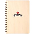 Denik Mountain Sunrise Wood Spiral Journal, 6-1/8" x 8-3/4", Ruled, Beige 1 thumbnail image