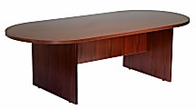 Boss Office Products 71"W Wood Race Track Conference Table, Mahogany