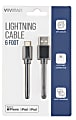 Vivitar Lightning To USB-A Cable, 6', Black, NIL1006-BLK-STK-24