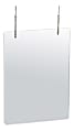Azar Displays Hanging Adjustable Cashier Shields/Sneeze Guards, 23-1/2" x 31-1/2", Clear, Pack Of 2 Shields 1 thumbnail image