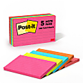 Post-it Notes, 3 in x 5 in, 5 Pads, 100 Sheets/Pad, Clean Removal, Poptimistic Collection, Lined