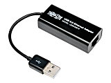 Tripp Lite USB 2.0 Hi-Speed to Gigabit Ethernet NIC Network Adapter White 10/100 Mbps - Network adapter - USB 2.0 - 10/100 Ethernet - black