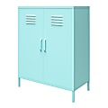Ameriwood™ Home Cache 2-Door Metal Locker Storage Cabinet, 40”H x 31-1/2”W x 15-3/4”D, Mint