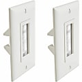 Sanus In-Wall Cable Management Kit - 2 Brush Wall Plates - White - Wall Plate - White