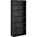 Lorell® Fortress 82"H 6-Shelf Contemporary Bookcase, Gray/Dark Finish, Standard Delivery 1 thumbnail image
