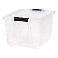 Iris Stack And Pull Totes, 32 Qt, Clear, Set Of 6 Totes 1 thumbnail image