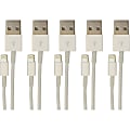VisionTek Lightning to USB Cable For iPhone/iPad/iPod, 3.3 ft., Pack Of 5 1 thumbnail image